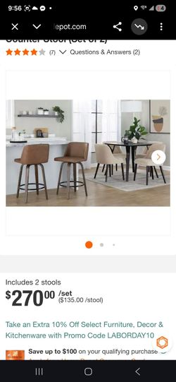 35.25 in. Espresso Faux Leather, Glazed Walnut Wood & Black Metal Fixed-Height Counter Stool (Set of 4)