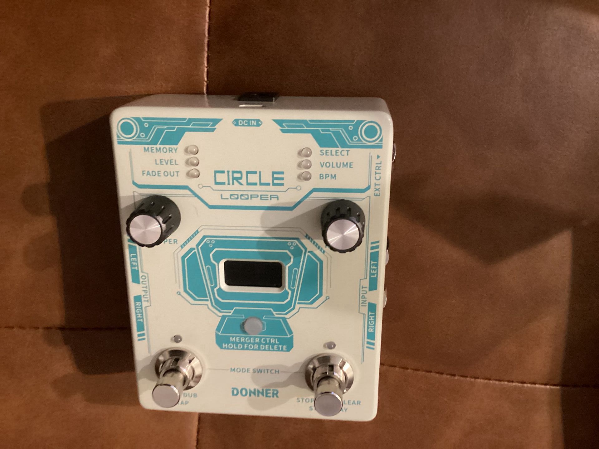 Looper With Power Adapter Footswitch Drum Beats Rhythm.