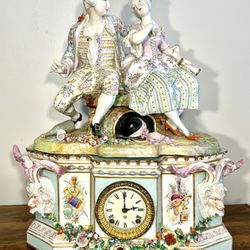 Antique 19th Century Porcelain Clock 