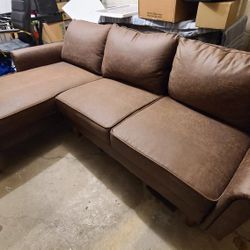 Vintage Look Faux Leather Lounge
