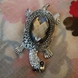 Turtle Cocktail Ring Stunning Bling Vintage Oversized 3"×1.5" F9