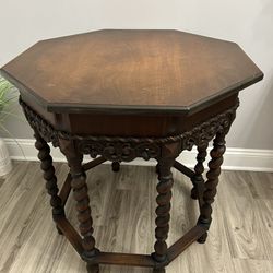 Antique Octagon Parlor Table 