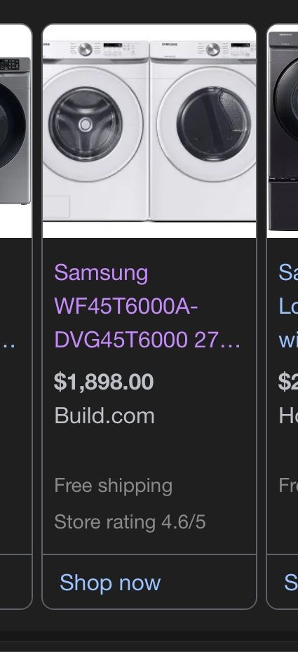 Samsung Washer And Dryer