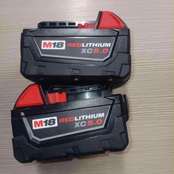 Milwaukee New 5ah Batteries 2x $140