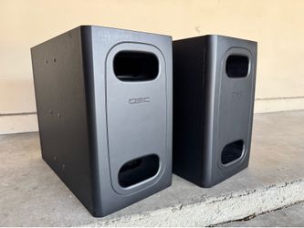Pair of QSC AD-S.Sub Passive Bandpass Subwoofers ~ Compact & Powerful For Install or Commercial Use ~ Great Condition Tested & Working