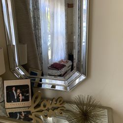 Glass mirror And A Table Set 