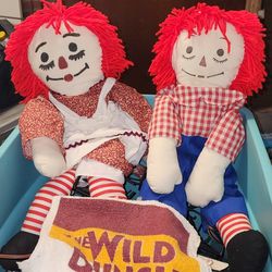 Vintage RAGGEDY ANN AND ANDY dolls