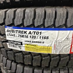 245/75r16 Falken Rubitrek AT LT set of new tires ready to install today