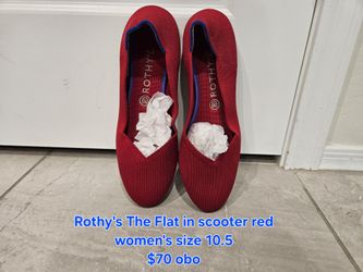 Rothy's The Flat in scooter red women's size 10.5