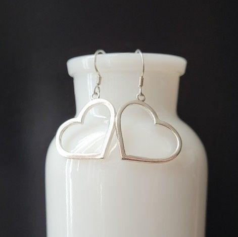 Silver Heart Earrings