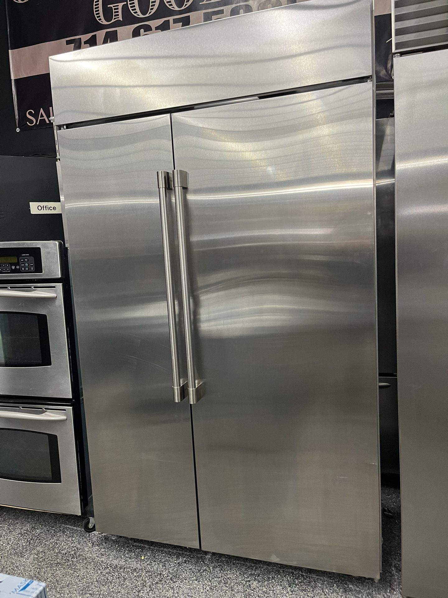 Monogram Built In 48 Inch Side By Side Refrigerator Stainless Steel