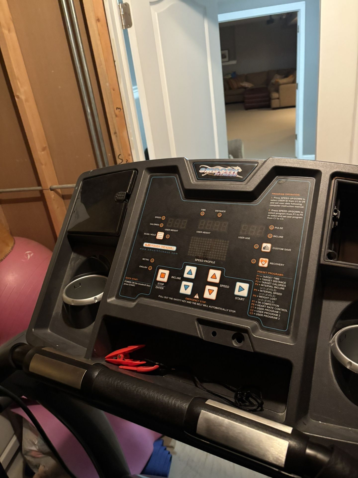 Used Smooth fitness 6.25 Treadmill