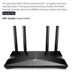 TP-Link AX10 Smart WIFI 6 Router Archer AX10