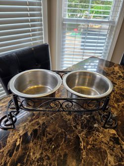 Dog Feeding Stand with Bowls