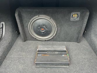 JBL Subwoofer in Box with Quantum Audio Amplifier