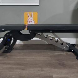 ADJUSTABLE WORKOUT WEIGHT BENCH (FID, FLAT, INCLINE, DECLINE, AND MILITARY)
