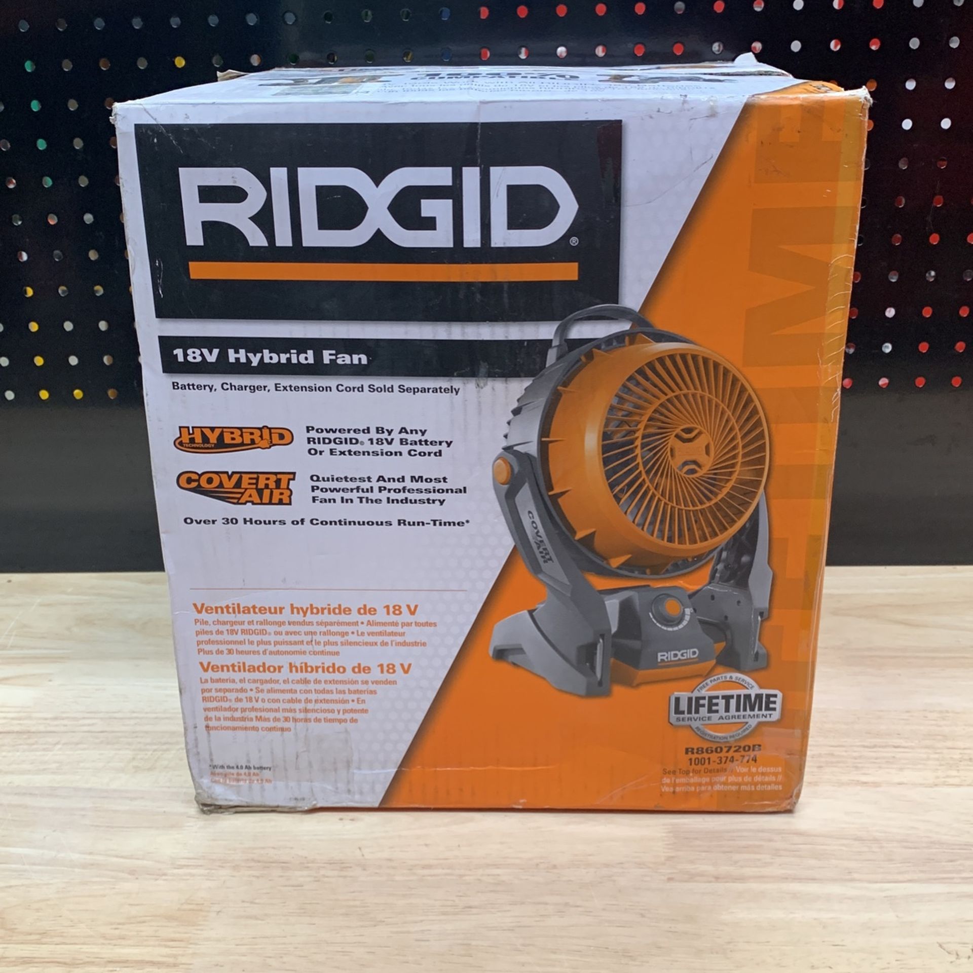 Ridgid R860720B GEN5X 18-Volt Hybrid Cordless & Corded Fan (Battery and Charger Not Included)
