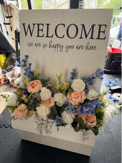 Welcome Sign for Weddings and Parties (without the flowers)