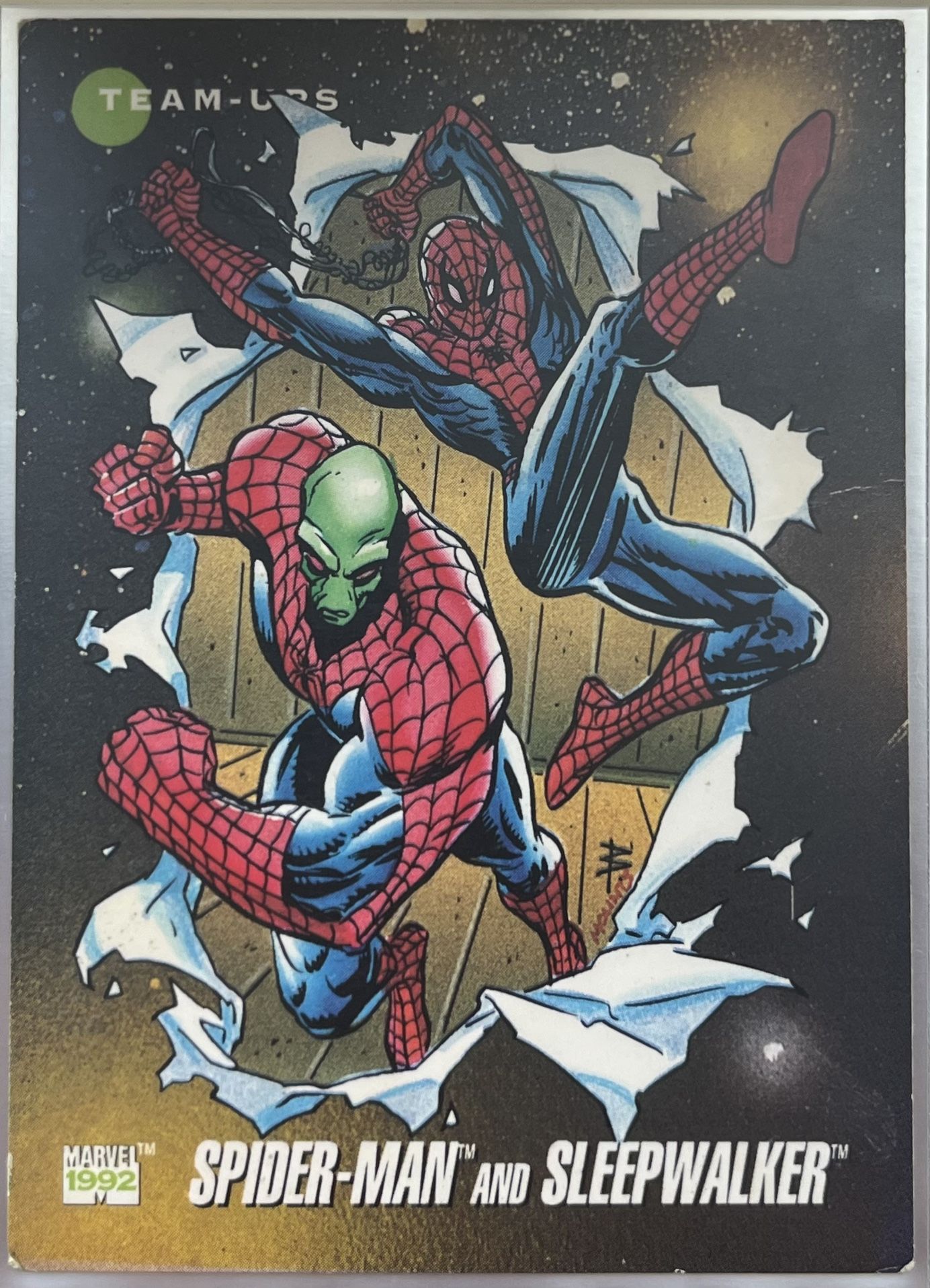 Spider-Man And Sleepwalker Trading Card 1992