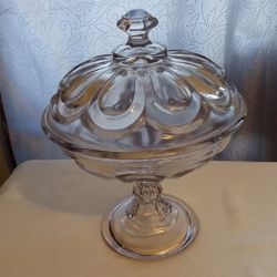 Beautiful  Cut Glass Bowl with Cover