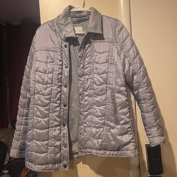 hilary radley Woman Size L long sleeve jacket Gold/yellow/gray