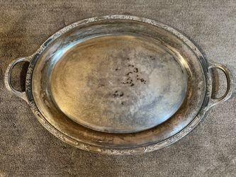 Large Vintage Rogers & Bro Silver Plated Serving Tray #2380 … 21” x 13”