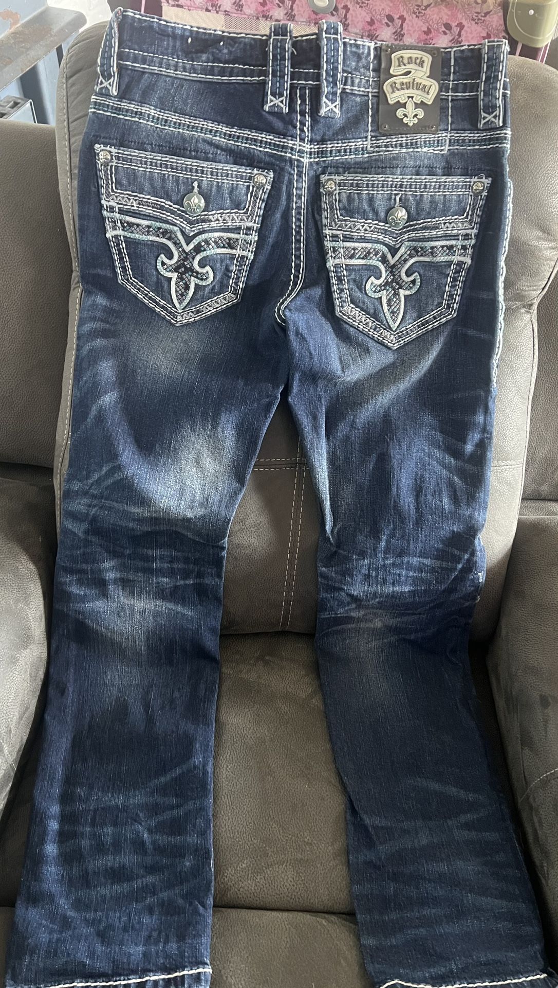 Mens Rock Revival Jeans