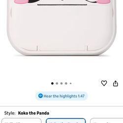 Koko Panda Instant Print Digital Camera 