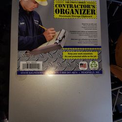 Contractor organizer clipboard