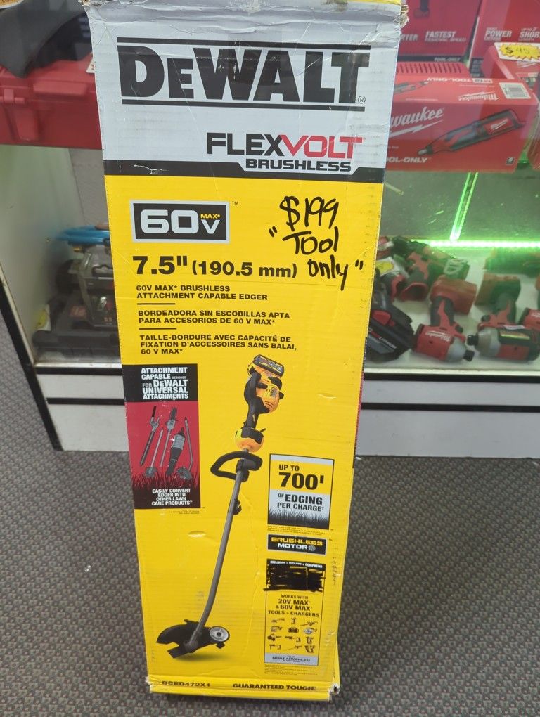 DEWALT
FLEXVOLT 60V MAX 7.5 in. Cordless Battery Powered Attachment Capable Edger