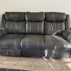 Dark Gray Living Room Set Couch and Love Seat 