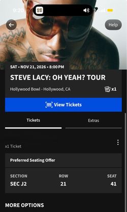Steve Lacy LA Hollywood Bowl 11/21 show