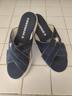 Converse One Star Navy Blue Slide Sandals Women’s Size 9