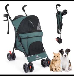 4 Wheel Pet Dog Stroller 