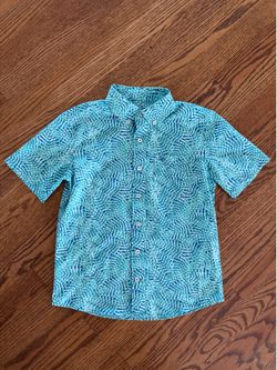 Size 8 - 10 Youth Medium Boys Southern Tide Coastal Breeze Short Sleeve Sport Button Down Shirt