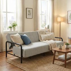 CLICKO 78" 3-Seater Sofa Bed 8" Spring Extra Wide Sleep Easy Assembly