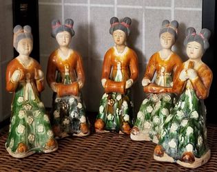 A Collection of Five Tang Dynasty Style Palace Musicians