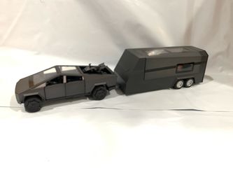 Tesla Cybertruck Diecast Model with Trailer