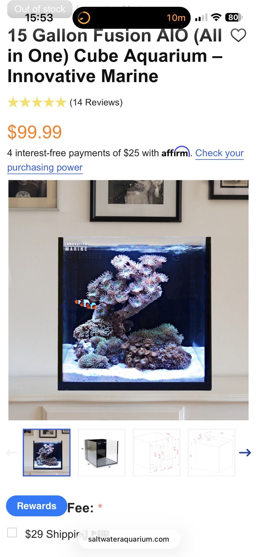 INNOVATIVE MARINE 15Gal AIO BRAND NEW FIRST $75 TAKES IT!!!!!!!!