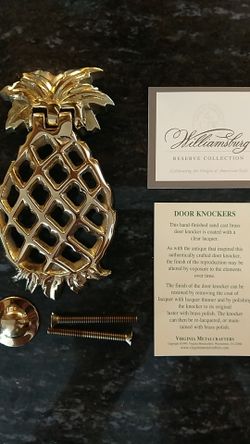 Solid Brass pineapple door knocker