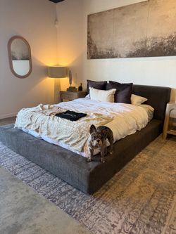 Queen & King Bed Frame | Modern Upholstered Platform Bed