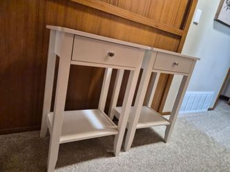 Two white nightstands