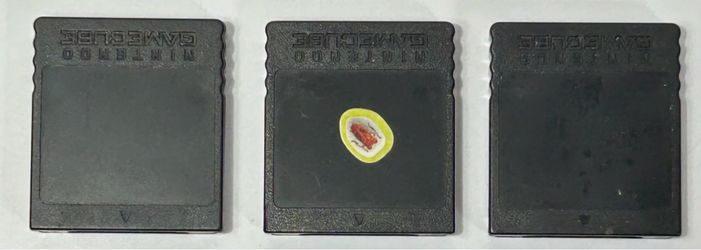 Lop of 3 OEM memory cards for Nintendo game cube (#1387)