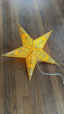 Paper star hanging lamp