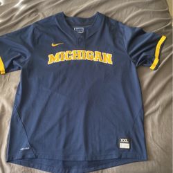Blank Nike Michigan Baseball Jersey  XXL