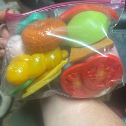 kids kitchen food and dishes