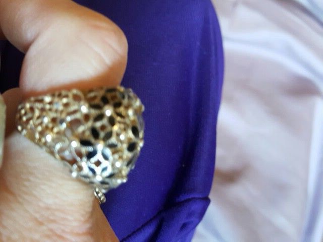 Beautiful 925 silver ring with onyx