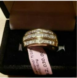Brand new diamond ring square cut nice stones originally over $2,000 asking 1,000 make a great gift