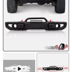 For Wrangler JL Rubicon / Gladiator 2O18 TO 2O24 Steel Front Bumper Kit 10th Style