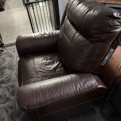 leather electric recliner